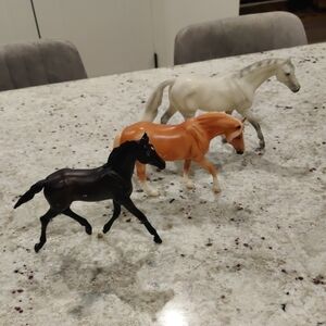 Set of Three Breyer Stables Plastic Horse Figurines